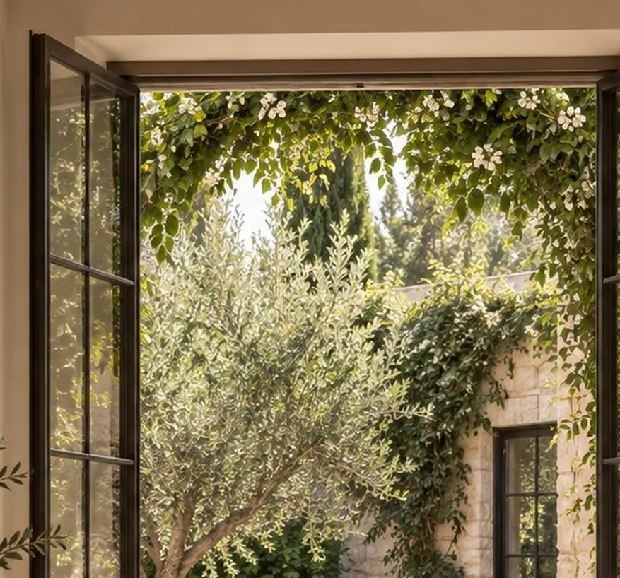 Courtyard vegetation close-up, original