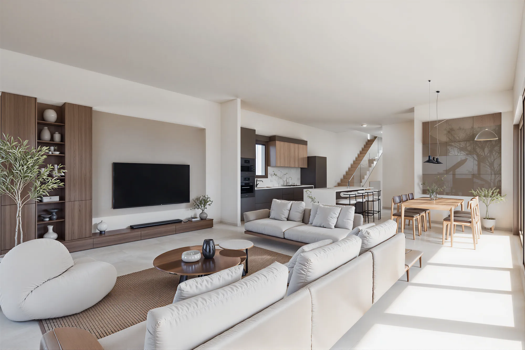 The same living room processed with CoconutFlow in Creative mode