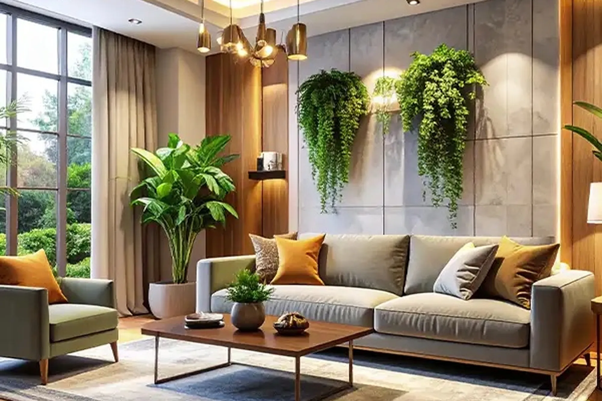 Wohnzimmer-Rendering mit 600 px, vergrößert