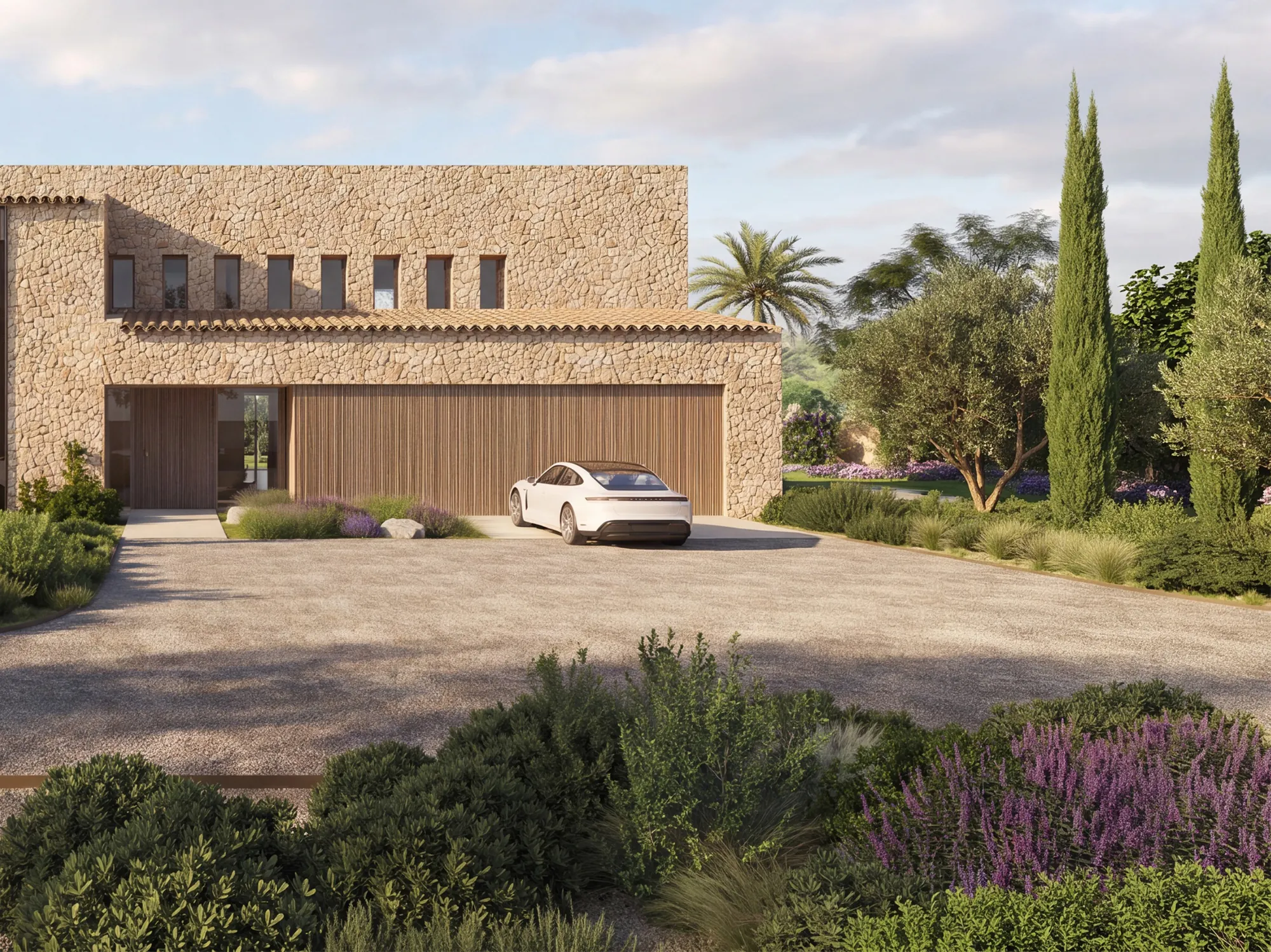 Mediterranean stone house with garden, original
