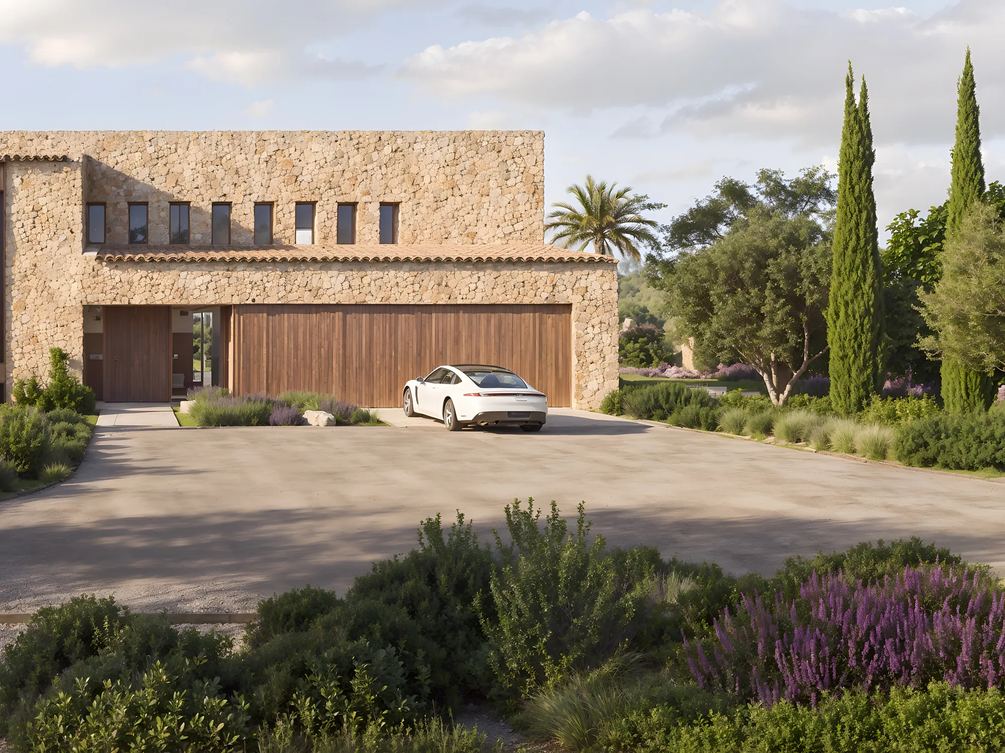 Mediterranean stone house with garden, processed with CoconutFlow