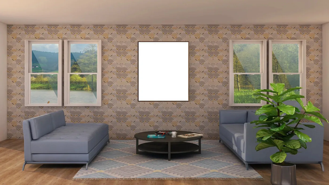Render de salón, original